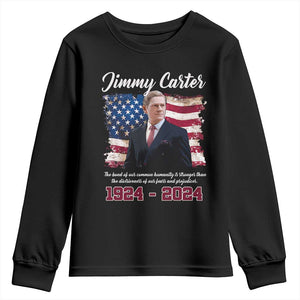 Jimmy Carter Youth Sweatshirt A Legacys Of Peace And Humanitys TS09 Black Print Your Wear