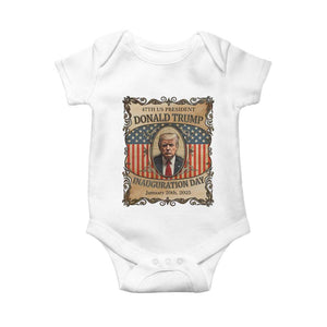 President Donald Trump Inauguration Day 2025 Baby Onesie TS09 White Print Your Wear