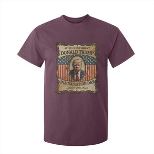 President Donald Trump Inauguration Day 2025 T Shirt For Kid TS09 Maroon Print Your Wear