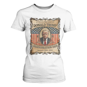 President Donald Trump Inauguration Day 2025 T Shirt For Women TS09 White Print Your Wear