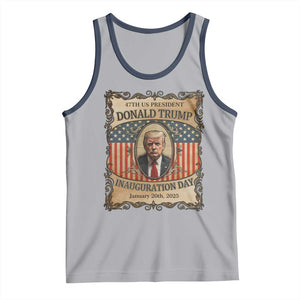 President Donald Trump Inauguration Day 2025 Tank Top TS09 Athletic Heather Navy Print Your Wear