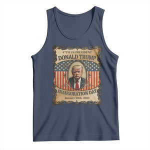 President Donald Trump Inauguration Day 2025 Tank Top TS09 Navy Print Your Wear
