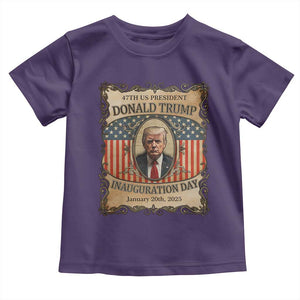 President Donald Trump Inauguration Day 2025 Toddler T Shirt TS09 Purple Print Your Wear