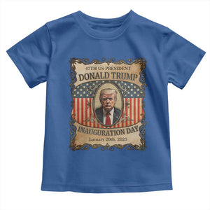President Donald Trump Inauguration Day 2025 Toddler T Shirt TS09 Royal Blue Print Your Wear
