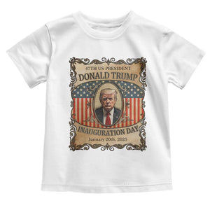 President Donald Trump Inauguration Day 2025 Toddler T Shirt TS09 White Print Your Wear
