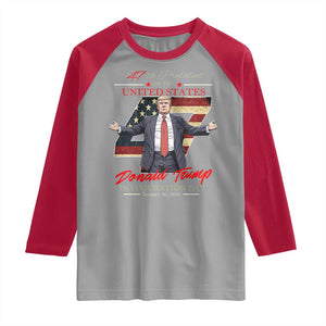 Trump Inauguration Day 2025 Raglan Shirt 47th US President American Flag TS09 Sport Gray Red Print Your Wear