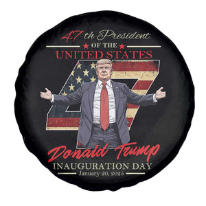 Trump Inauguration Day 2025 Spare Tire Cover 47th US President American Flag TS09 Print Your Wear