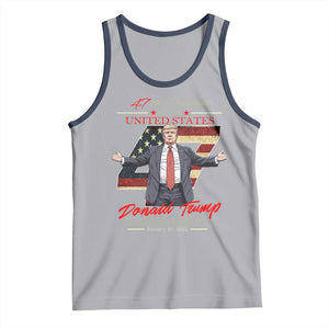 Trump Inauguration Day 2025 Tank Top 47th US President American Flag TS09 Athletic Heather Navy Print Your Wear