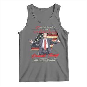 Trump Inauguration Day 2025 Tank Top 47th US President American Flag TS09 Black Heather Print Your Wear