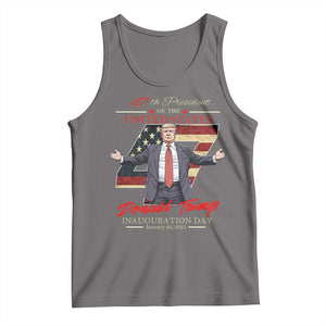 Trump Inauguration Day 2025 Tank Top 47th US President American Flag TS09 Deep Heather Print Your Wear