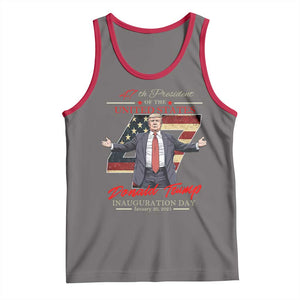 Trump Inauguration Day 2025 Tank Top 47th US President American Flag TS09 Deep Heather Red Print Your Wear