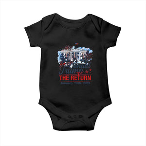 Trump Inauguration Day 2025 Baby Onesie The Return Trump Dancing TS09 Black Print Your Wear