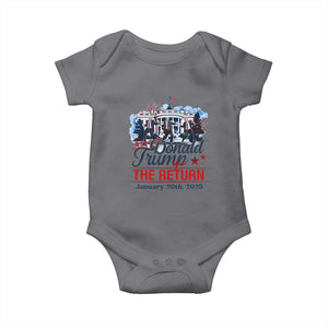 Trump Inauguration Day 2025 Baby Onesie The Return Trump Dancing TS09 Charcoal Print Your Wear