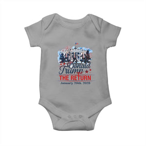 Trump Inauguration Day 2025 Baby Onesie The Return Trump Dancing TS09 Sport Gray Print Your Wear