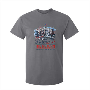 Trump Inauguration Day 2025 T Shirt For Kid The Return Trump Dancing TS09 Charcoal Print Your Wear
