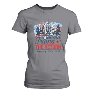 Trump Inauguration Day 2025 T Shirt For Women The Return Trump Dancing TS09 Charcoal Print Your Wear