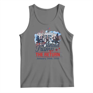 Trump Inauguration Day 2025 Tank Top The Return Trump Dancing TS09 Black Heather Print Your Wear