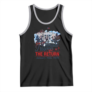 Trump Inauguration Day 2025 Tank Top The Return Trump Dancing TS09 Black Athletic Heather Print Your Wear