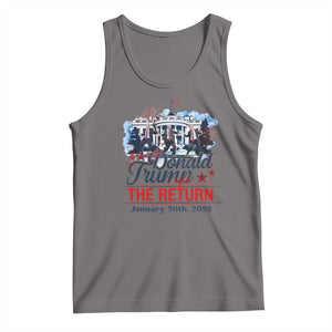 Trump Inauguration Day 2025 Tank Top The Return Trump Dancing TS09 Deep Heather Print Your Wear