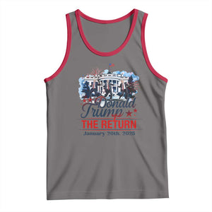 Trump Inauguration Day 2025 Tank Top The Return Trump Dancing TS09 Deep Heather Red Print Your Wear
