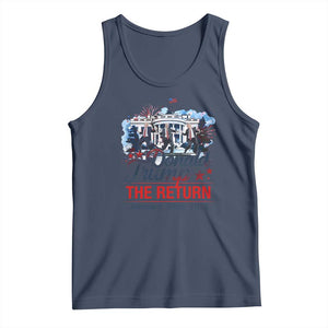 Trump Inauguration Day 2025 Tank Top The Return Trump Dancing TS09 Navy Print Your Wear