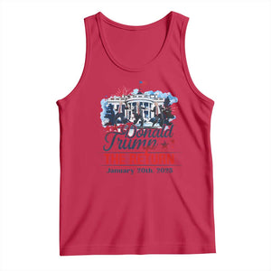 Trump Inauguration Day 2025 Tank Top The Return Trump Dancing TS09 Red Print Your Wear