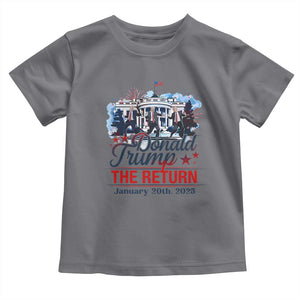 Trump Inauguration Day 2025 Toddler T Shirt The Return Trump Dancing TS09 Charcoal Print Your Wear
