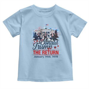 Trump Inauguration Day 2025 Toddler T Shirt The Return Trump Dancing TS09 Light Blue Print Your Wear