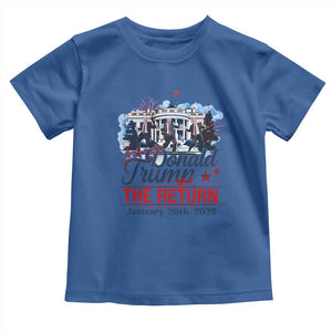 Trump Inauguration Day 2025 Toddler T Shirt The Return Trump Dancing TS09 Royal Blue Print Your Wear
