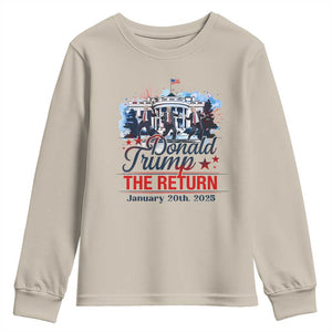 Trump Inauguration Day 2025 Youth Sweatshirt The Return Trump Dancing TS09 Sand Print Your Wear