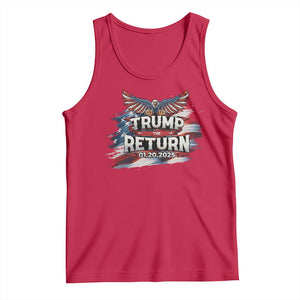 Trump Inauguration Day 2025 Tank Top Trump The Return American Flag TS09 Red Print Your Wear