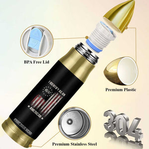 Trump Support Bullet Tumbler 45 47 I Identify As An American TS09 Print Your Wear
