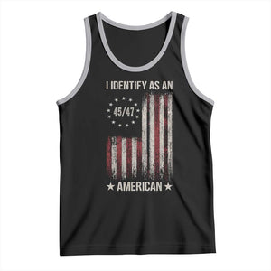 Trump Support Tank Top 45 47 I Identify As An American TS09 Black Athletic Heather Print Your Wear