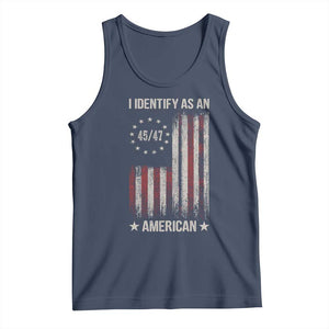 Trump Support Tank Top 45 47 I Identify As An American TS09 Navy Print Your Wear