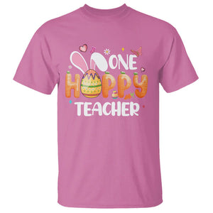 Easter Day Cute One Hoppy Teacher Bunny Carrot T Shirt TS09 Azalea Printyourwear