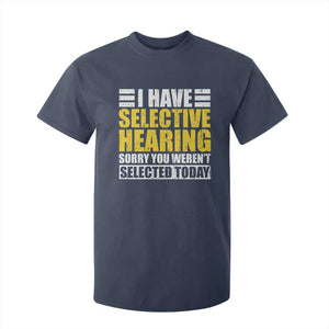 Funny Introvert T Shirt For Kid Selective Hearing Sorry TS09 Navy Print Your Wear
