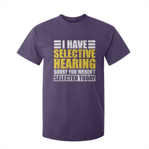 Funny Introvert T Shirt For Kid Selective Hearing Sorry TS09 Purple Print Your Wear