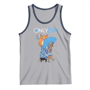 Funny Adult Joke Meme Only Cat Tank Top TS09 Athletic Heather Navy Print Your Wear