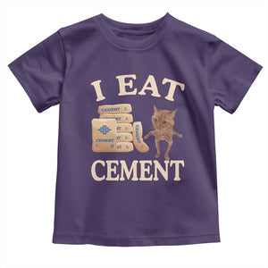 Funny Cat Meme Toddler T Shirt I Eat Cement TS09 Purple Print Your Wear