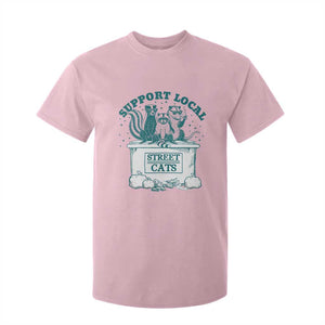 Funny Support Local Street Cat T Shirt For Kid Raccoon Opossum Skunk Garbage Crew TS09 Light Pink Print Your Wear