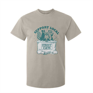 Funny Support Local Street Cat T Shirt For Kid Raccoon Opossum Skunk Garbage Crew TS09 Sand Print Your Wear