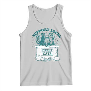 Funny Support Local Street Cat Tank Top Raccoon Opossum Skunk Garbage Crew TS09 Ash Print Your Wear