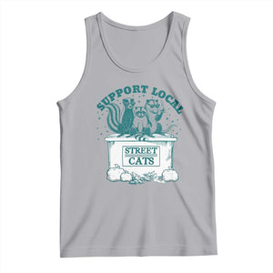 Funny Support Local Street Cat Tank Top Raccoon Opossum Skunk Garbage Crew TS09 Athletic Heather Print Your Wear