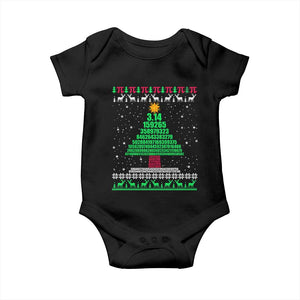 Funny Xmas Math Pi Christmas Tree Baby Onesie TS09 Black Print Your Wear