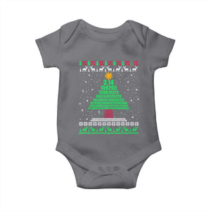 Funny Xmas Math Pi Christmas Tree Baby Onesie TS09 Charcoal Print Your Wear