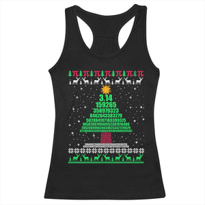 Funny Xmas Math Pi Christmas Tree Racerback Tank Top TS09 Black Print Your Wear