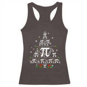 Funny Christmas Math Teacher Racerback Tank Top Pi Christmas Tree TS09 Dark Chocolate Print Your Wear