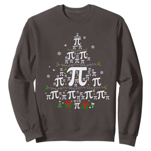 Funny Christmas Math Teacher Sweatshirt Pi Christmas Tree TS09 Dark Chocolate Print Your Wear