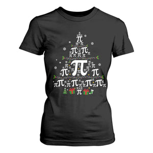 Funny Christmas Math Teacher T Shirt For Women Pi Christmas Tree TS09 Black Print Your Wear