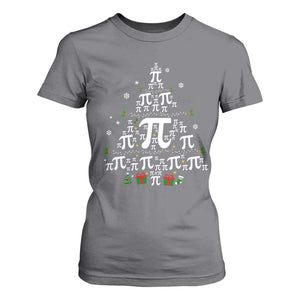 Funny Christmas Math Teacher T Shirt For Women Pi Christmas Tree TS09 Charcoal Print Your Wear